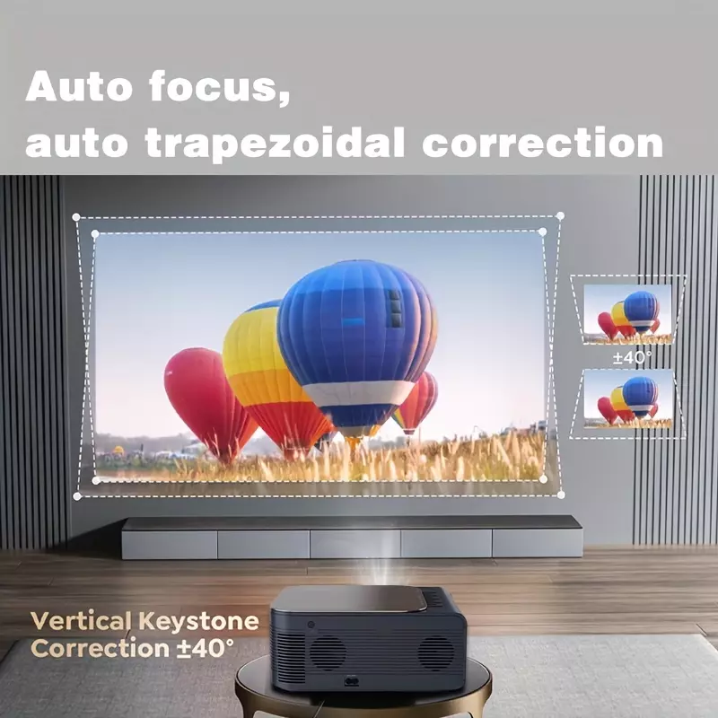 Mini Projector Outdoor Projector 1080P Full HD Portable Projector, Small Home Movie Projector 200 Inch Support, Compatible With HDTV/USB/Mobile Phone/TV Outdoor Movie Projector
