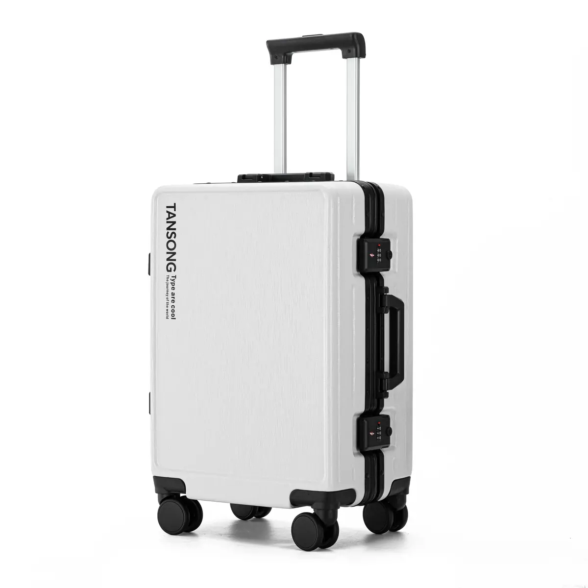 Minimalist Solid Color Luggage Case, Lightweight Hard Shell Travel Trolley Case For Outdoor Trip-Blue 26 Inches