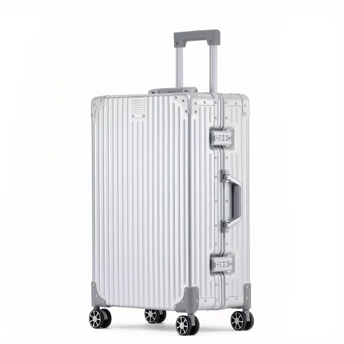 Minimalist Solid Color Travel Trolley Case, Versatile Hard Shell Travel Trolley Case With Spinner Wheels Decor-Black