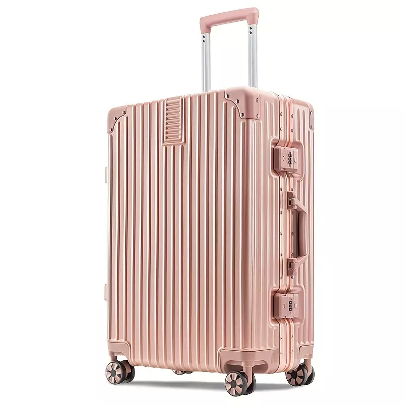 20/22/24 Inch Trolley Suitcase, Large Capacity Luggage Case, Travel Luggage With Wheels & Password Lock-Black