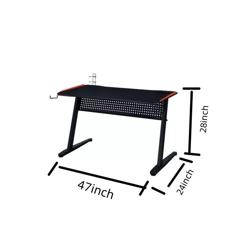 Game table, high-end computer table, black decorative creative game table-Black - Large