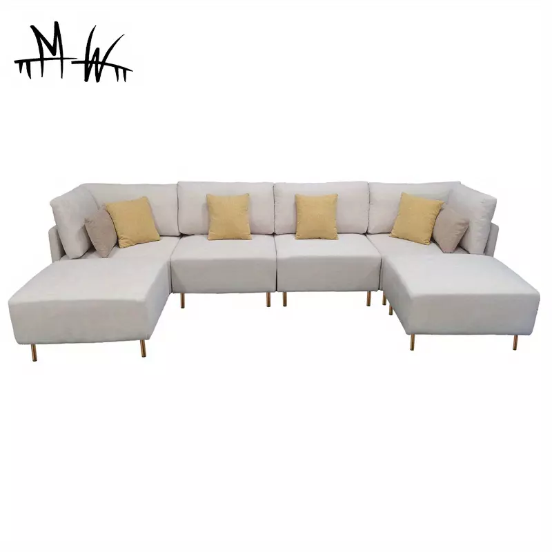 1pc L-Shaped Segmented Sofa, Comfortable Multi-Person Combination Couch With Wood Frame And Foam Cushions, Modern Sofa, Light Gray