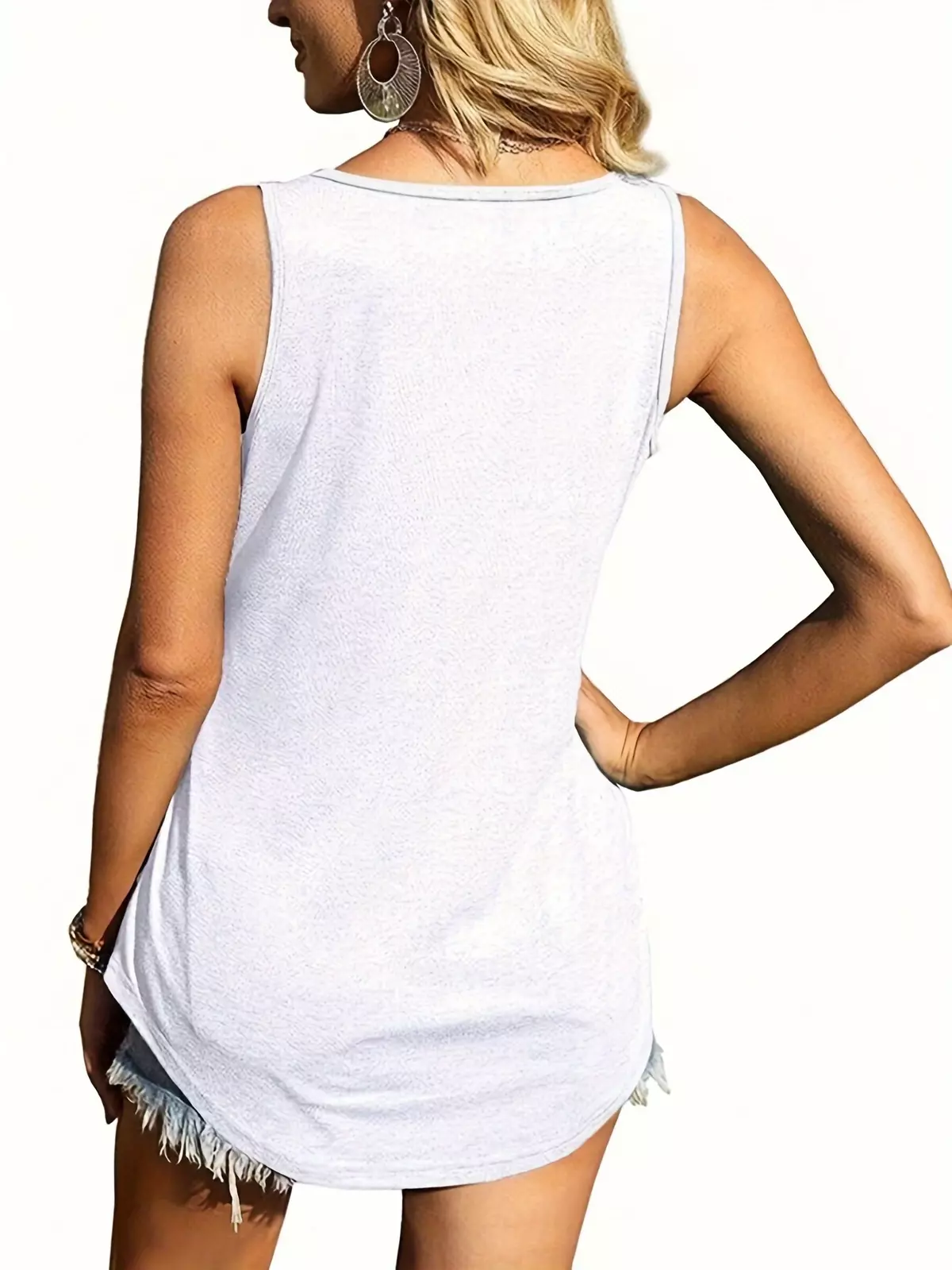 Plus Size Solid Simple Tank Top, Casual Square Neck Sleeveless Top For Summer, Women's Plus Size Clothing