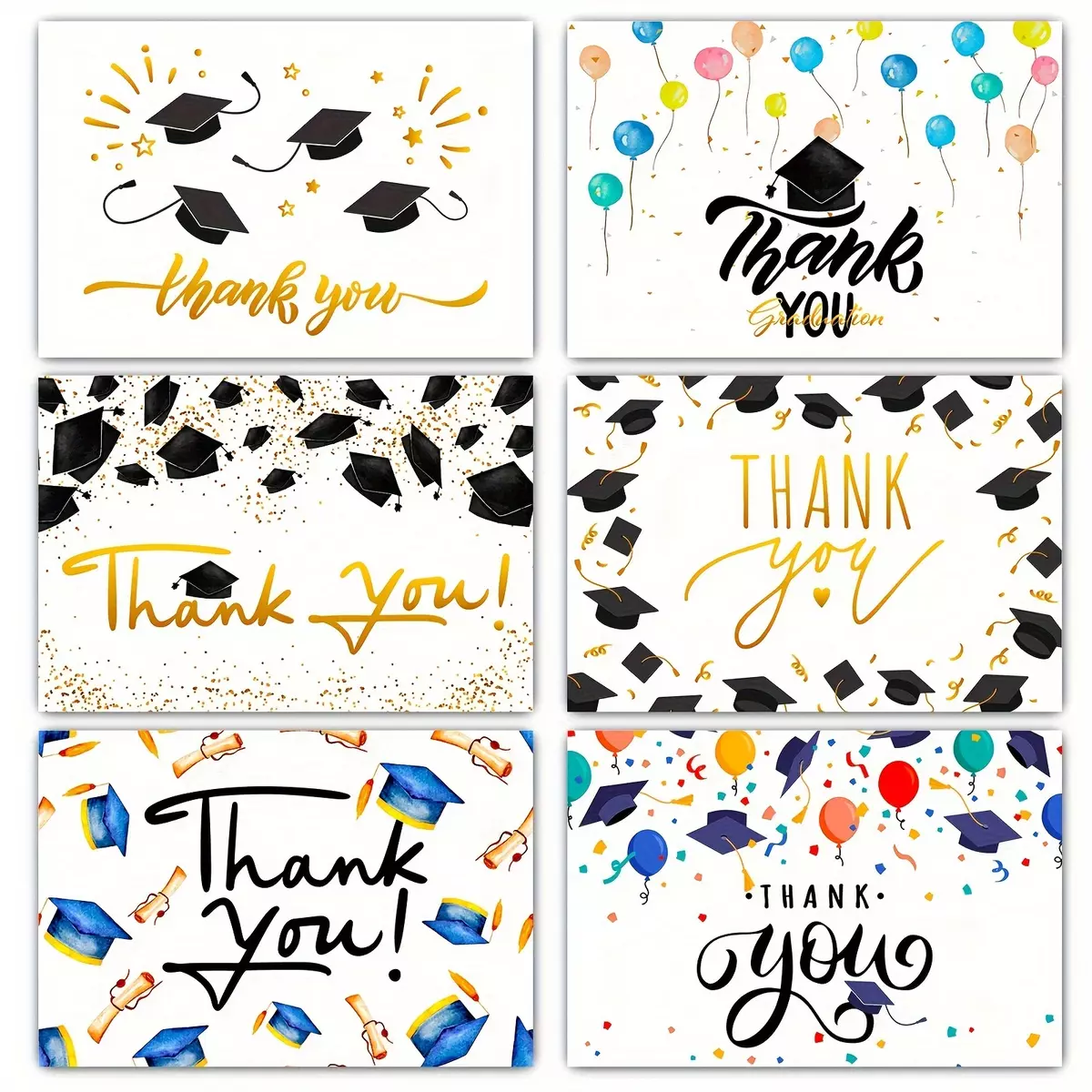Graduation Cards 24pcs, Graduation Thank You Cards 2024, Thank You Cards 2024, Celebratory Congratulation Thank You Cards Bulk For School