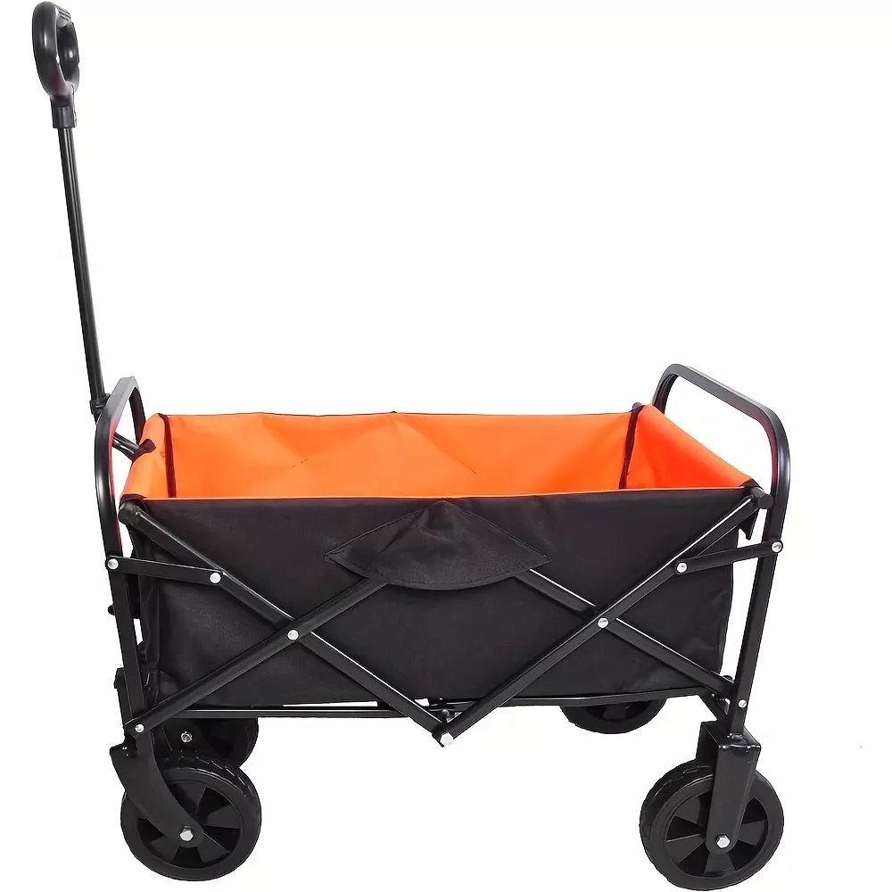 SANRIO Folding Wagon Cart, Utility Wagon Cart, Outdoor Heavy Duty Garden Portable Hand Cart With All-Terrain Wheels & Adjustable Handle