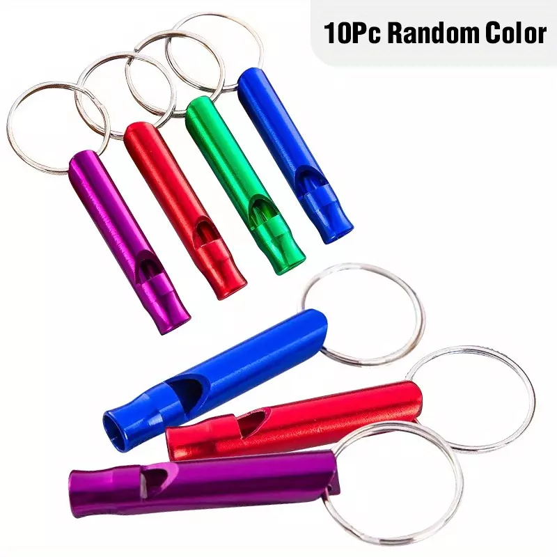 WESTTUNE High-Decibel Aluminum Whistle - Red, Loud, with Keychain for Campers, Hikers & Emergency Situations