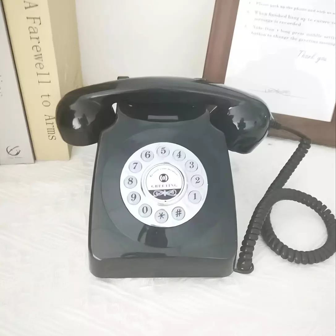 1pc Audio Guestbook Telephone Wedding Phone Leave Message For Party Gathering, Audio Message Book Recoding Wedding Phone Audio Record Phone/ Audio Record Book Phone Audio Guest Book Telephone DIY Original Guestbook Phone-Orange