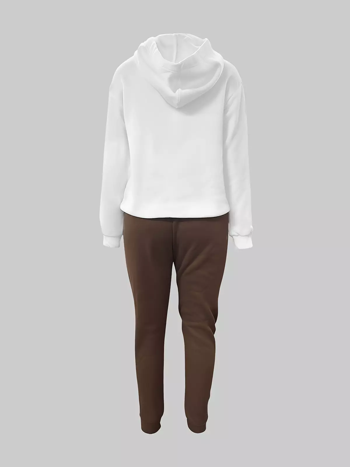 Casual Two-piece Set, Letter & Lips Print Hoodie & Solid Pants Outfits, Women's Clothing-Green