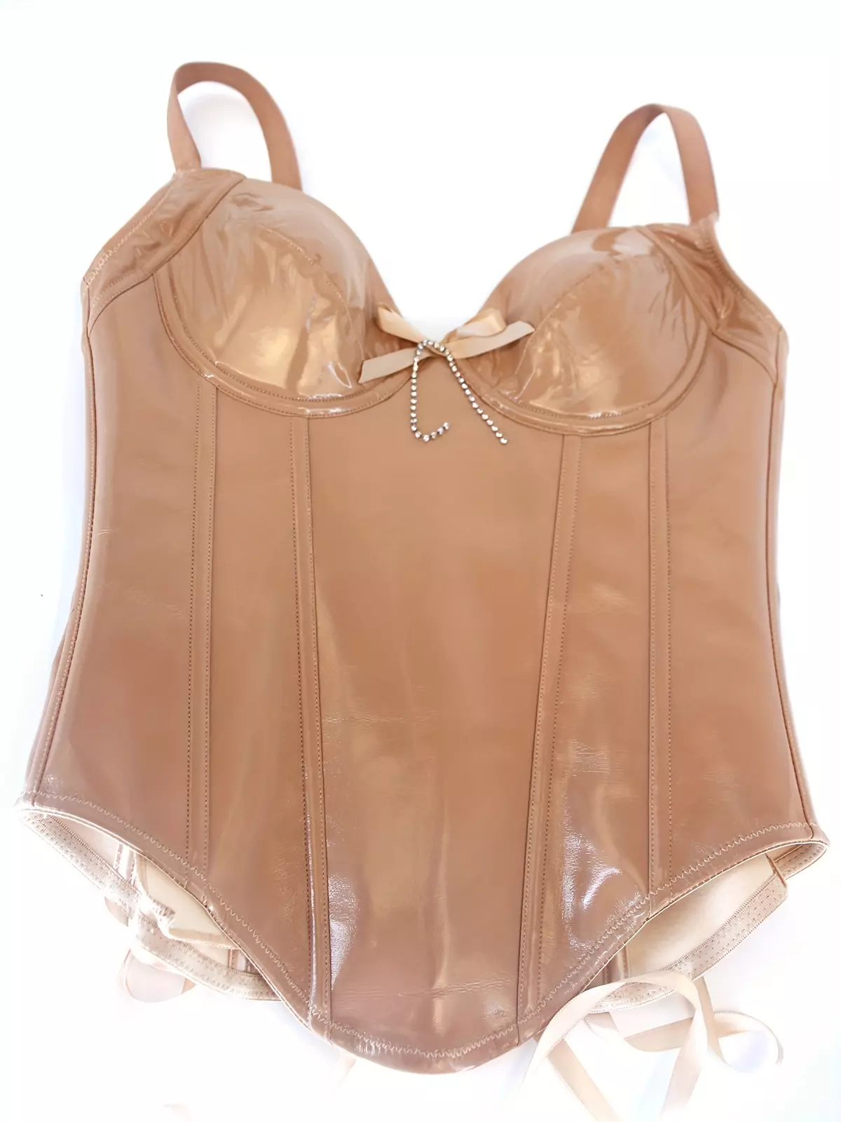 PU Leather Sweetheart Neck Bustier Top, Y2K Sleeveless Lace Up Corset Top, Women's Clothing