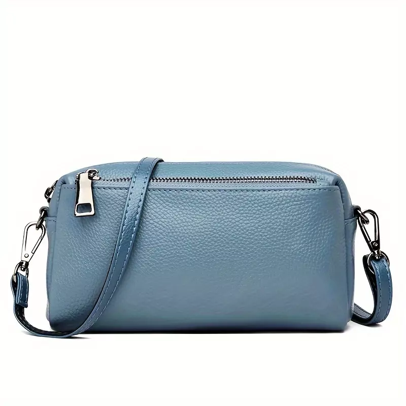 Genuine Leather Crossbody Bag, Fashion Shoulder Bag, Women's Trendy Handbag & Purse-Red