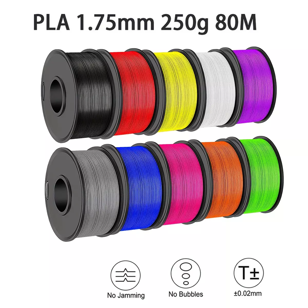 Premium EasyThreed 1.75mm PLA 3D Printing Filament - 250g, 80M Spool, Smooth, Eco-Friendly, High-Quality-pink
