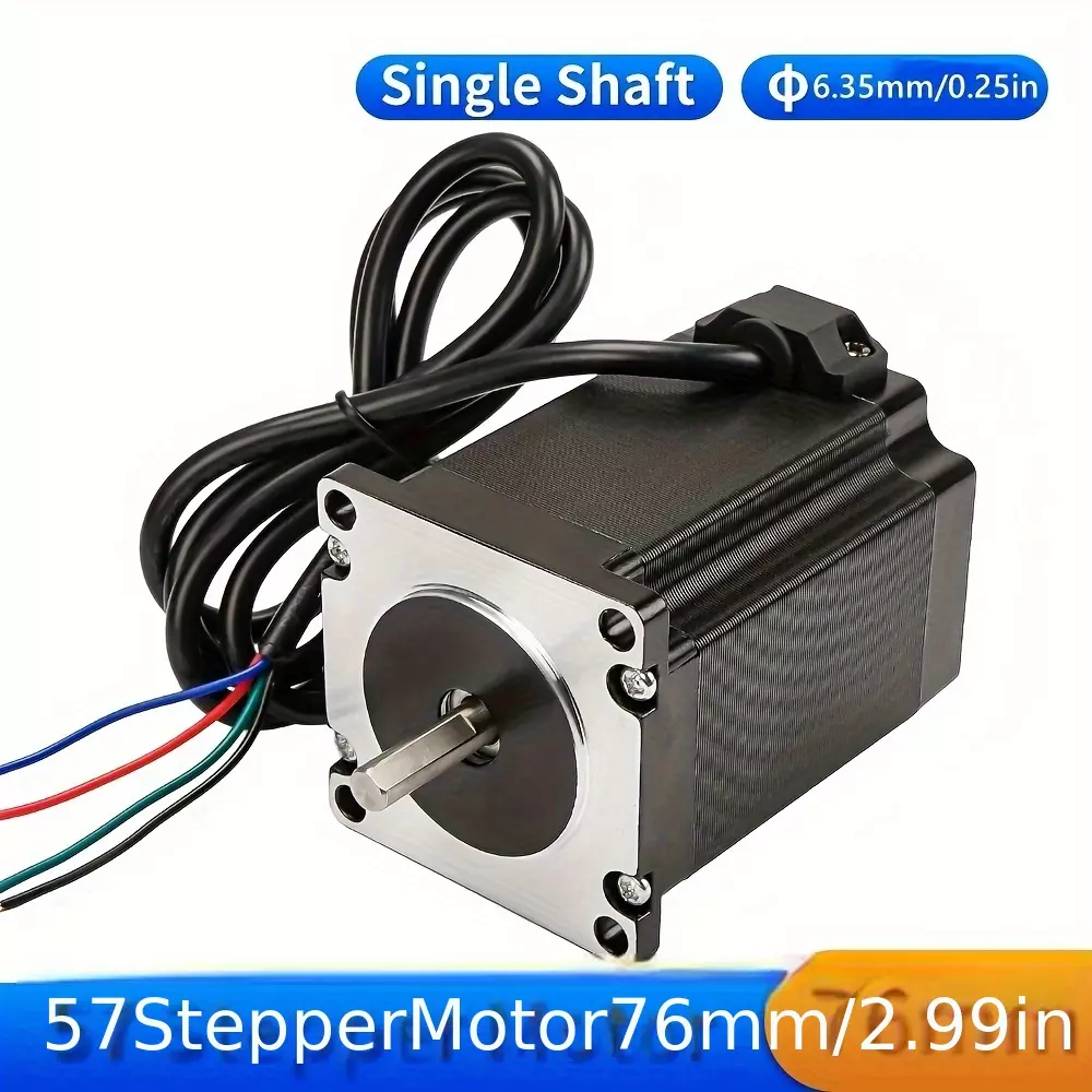 Nema23,57HS76, 4A,2.0N.m, 57BYGH, 4 Lead for 3D Printer, CNC Router, Laser Engraving Motor, Stepper Moter, 76mm, 6.35mm