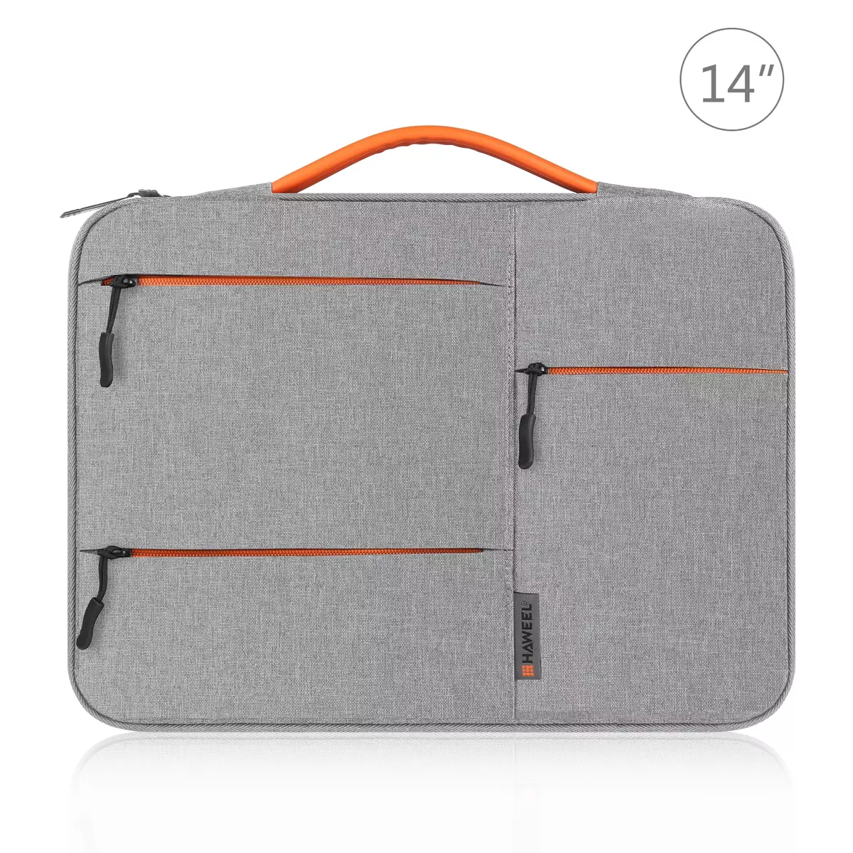 HAWEEL 14.0-15.0 Inch Laptop Sleeve Zipper Briefcase With Multi Compartments For Apple MacBook Accessory Traveling Carrying Bag Cover-Black