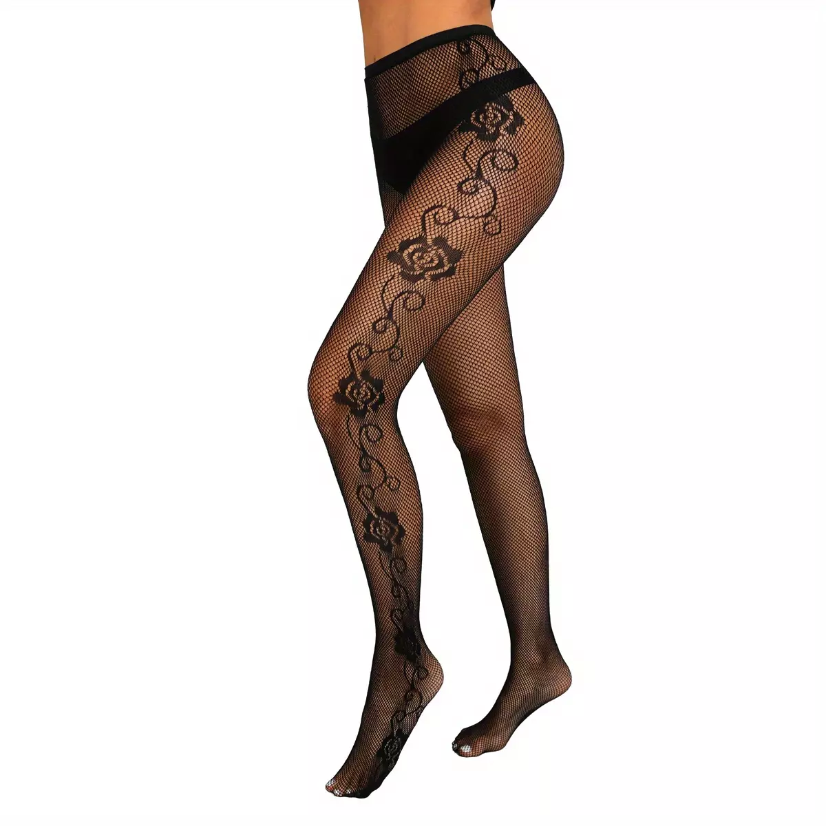 Jacquard Fishnet Tights, Hollow Out High Waist Mesh Pantyhose, Women's Stockings & Hosiery