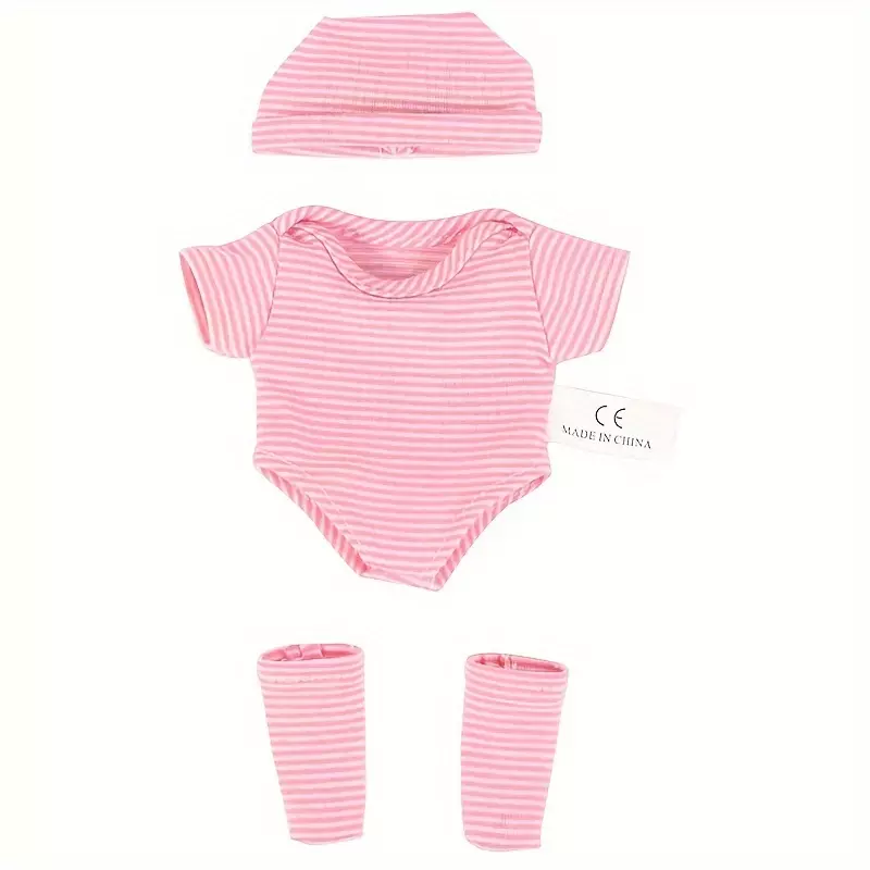 1set Cute Mini Reborn Doll Clothes(non Doll), Suitable For 7.8-inch Dolls, Toy Doll Accessories, Clothes Set Handmade Simulation Mini Doll Clothes-Khaki