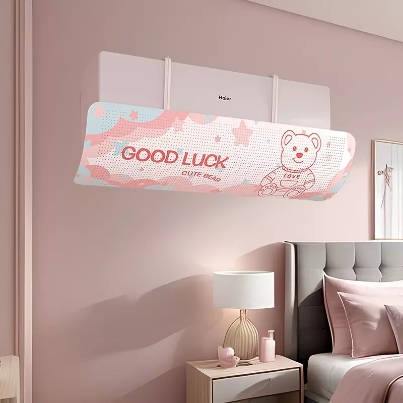 1 Set Air-conditioning Anti-direct Blowing Windshield Without Installation, New Air-conditioning Outlet Baffle Wall-mounted Universal Windshield-Lucky Bear/1 Set