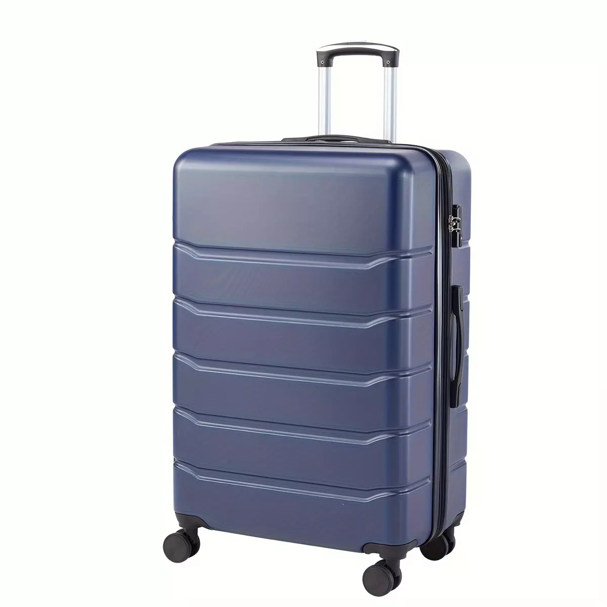 20 Inch Carry On Luggage, Hard Shell ABS Suitcase With Double Spinner Wheels, Lightweight Expandable Rolling Luggage With TSA Lock-Blue