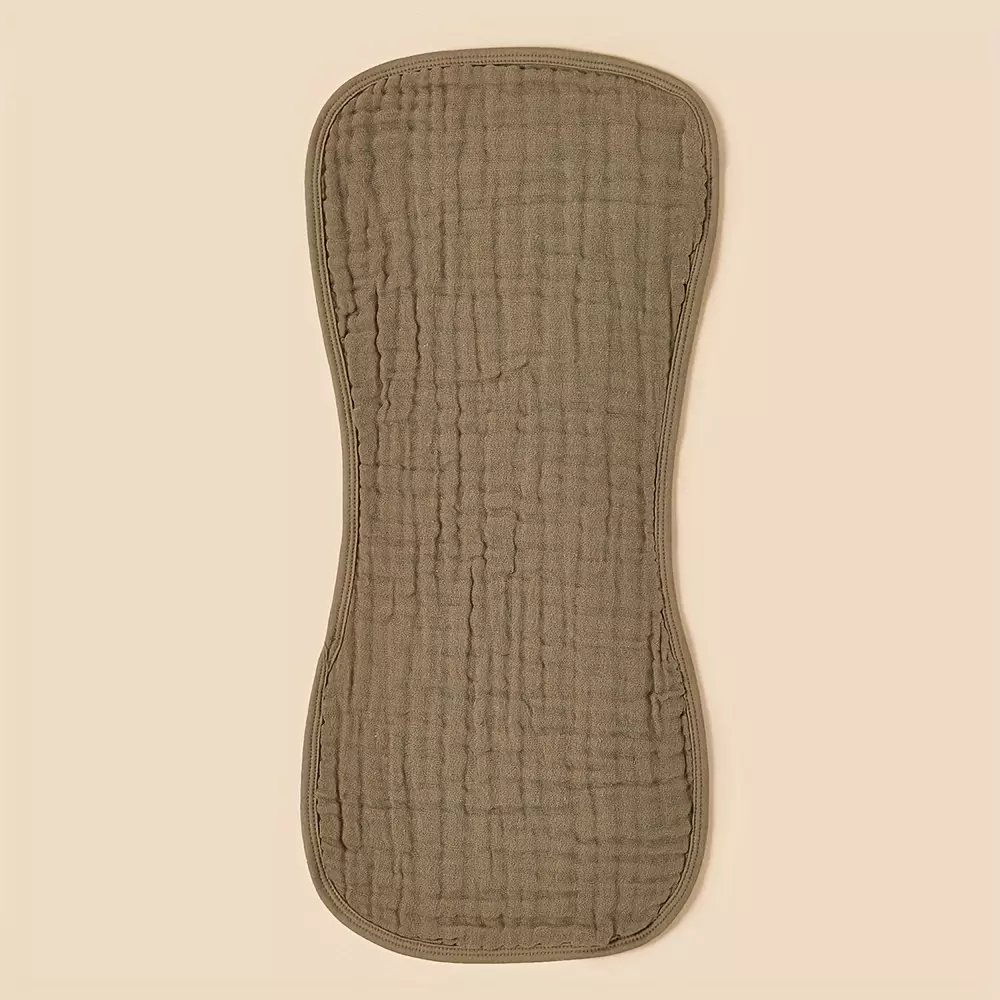 Soft, Stylish & Absorbent 6-Layer Muslin Baby Bib Towel - Versatile, Breathable, Modern Design, Easy Care-Dark Grey