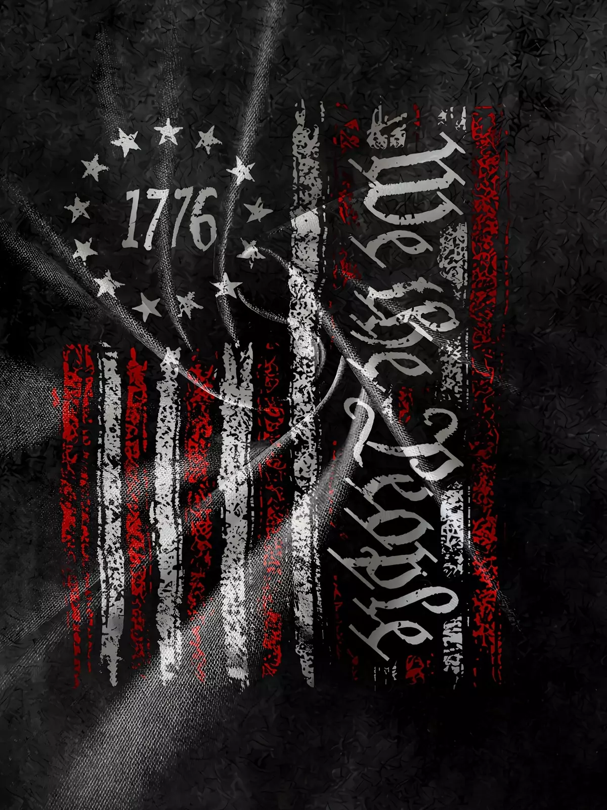 Plus Size Men's "1776" Graphic Print T-shirt For Summer, Men's Tees For Outdoor/daily Life