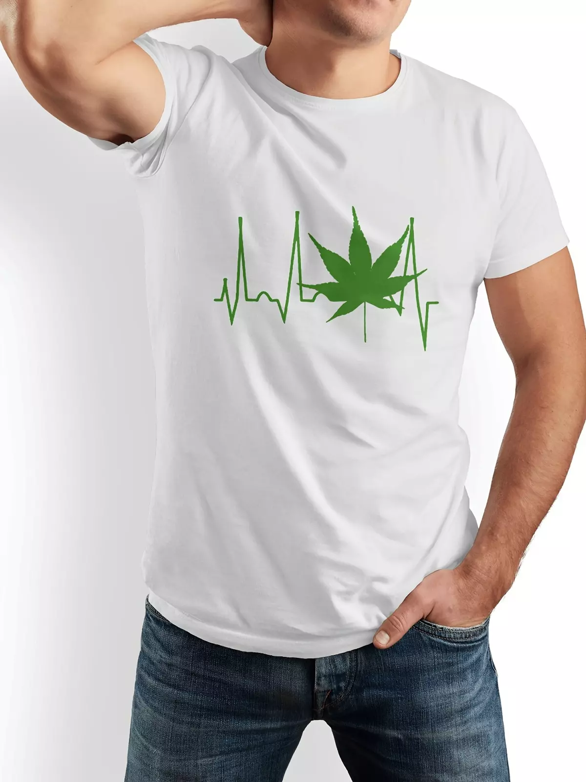 Casual Fashion T-shirt For Men Graphic Print Short Sleeve Tees  Tops, Men's Clothing-White