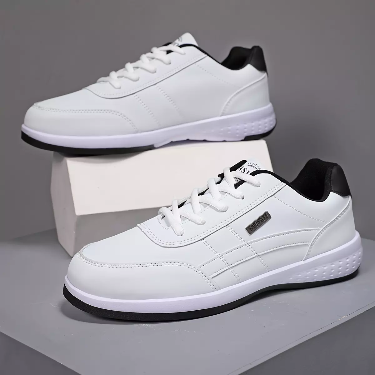 Women's Trendy Flat Sneakers, Casual Lace Up Outdoor Shoes, Lightweight Low Top Running Shoes-Blue