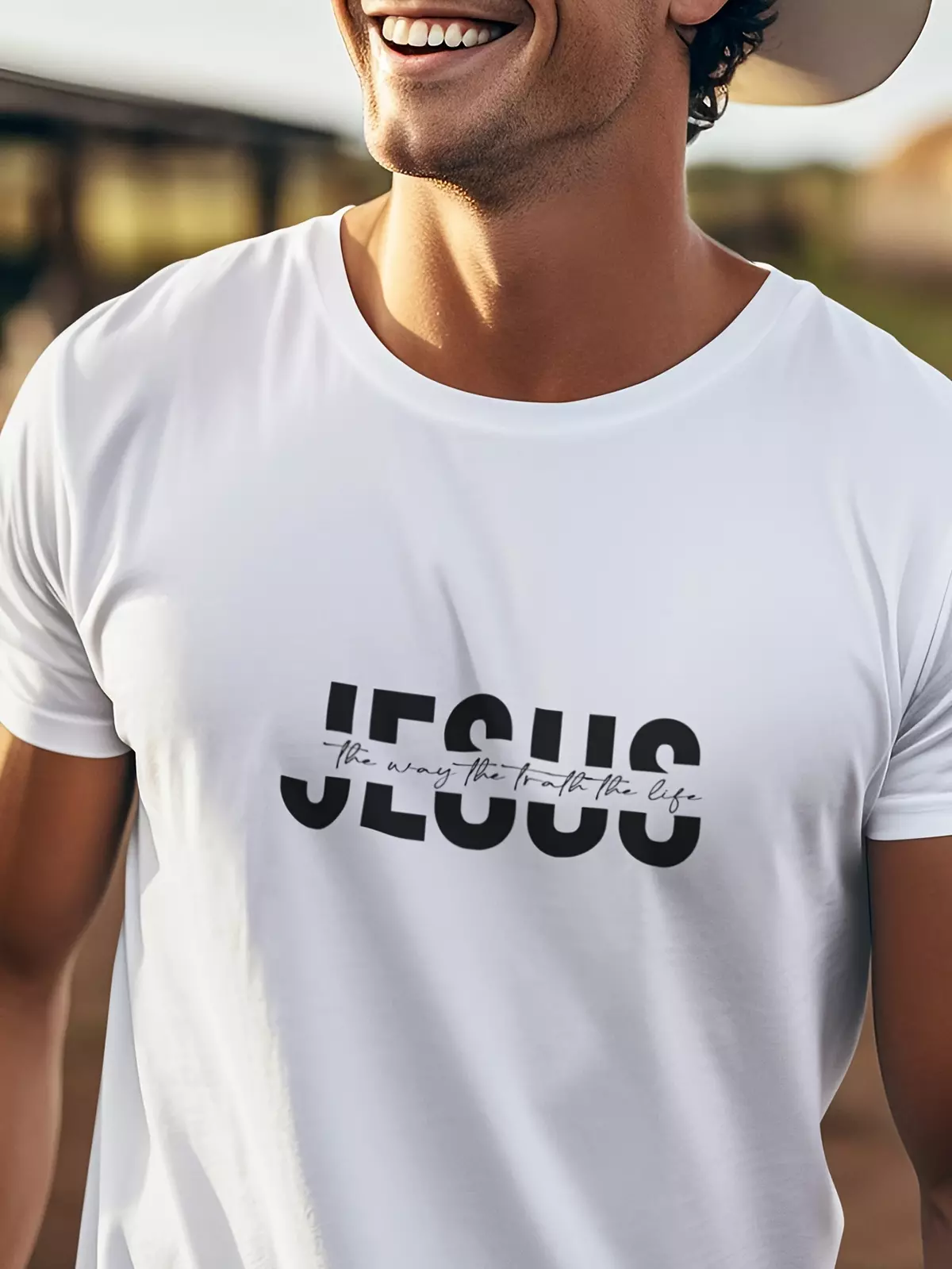 Casual Fashion T-shirt For Men Graphic Print Short Sleeve Tees  Tops, Men's Clothing-White