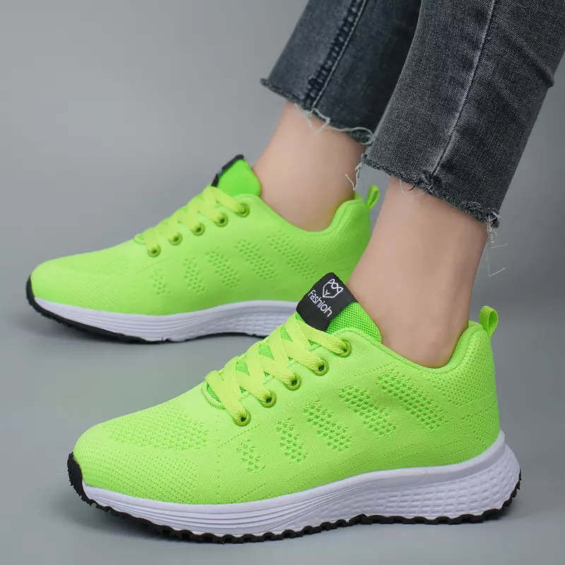 Women's Lightweight Sneakers - Breathable Mesh & Lace-Up Comfort, Chic Low Top Design for Casual Outdoor Activities & Running-Navy Blue