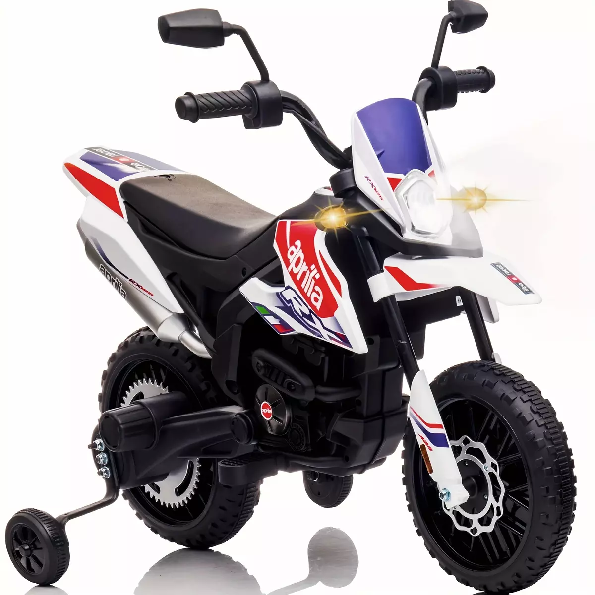 Ride On Motorcycle For Kids, Mini Motorbike With Training Wheels, Battery Powered Wireless Motorbike Toy Lights