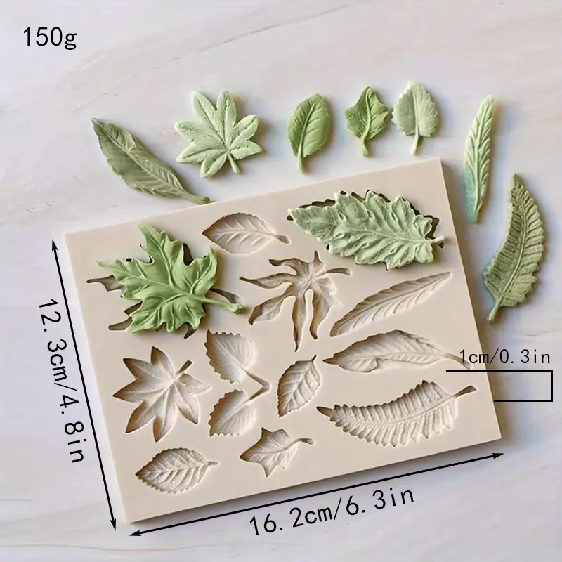 3D Tree Leaf & Floral Silicone Mold - Versatile, Non-Stick Chocolate & Fondant Baking Decor