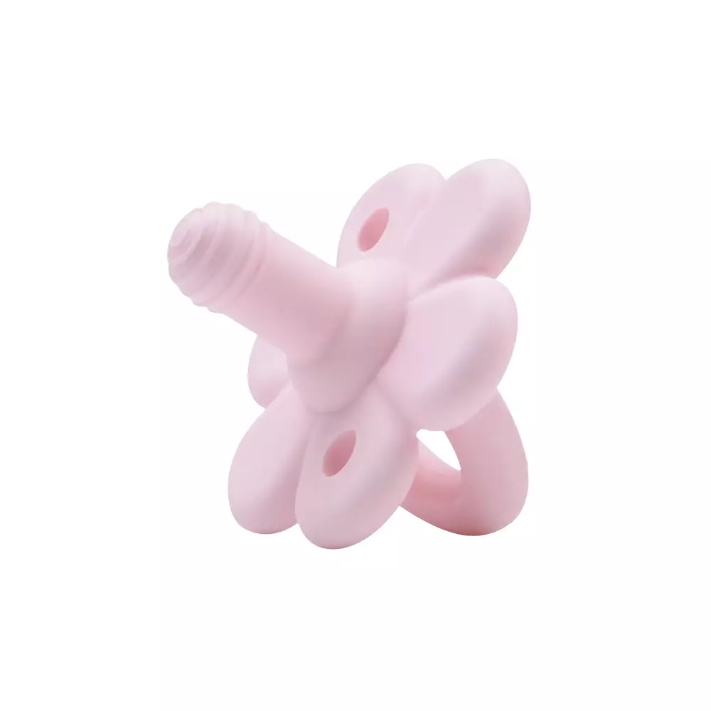 Silicone Baby Teething Toys Massage Texture Hands Free And Easy To Hold Teething Toys, Baby Bite Chew Toys Baby Pacifier-Light pink