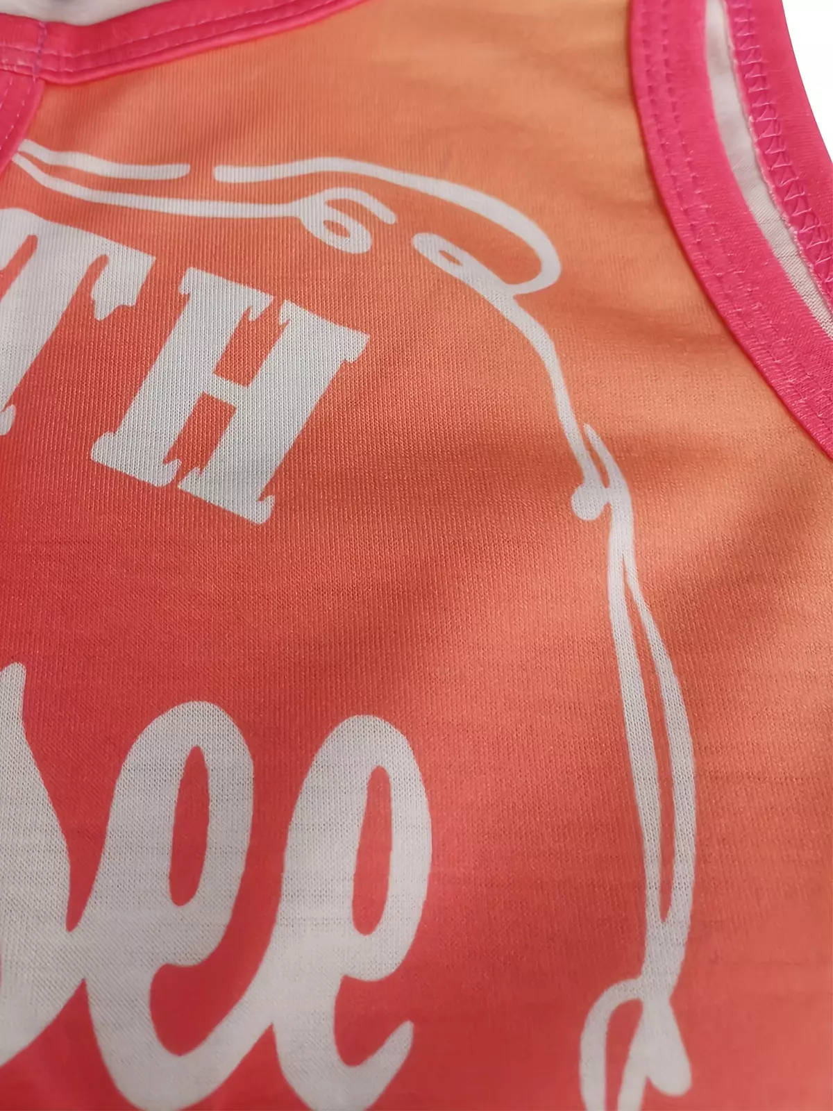 Letter Print Tank Top, Casual Casual Summer Notched Neck Sleeveless Top, Women's Clothing-Rose Red