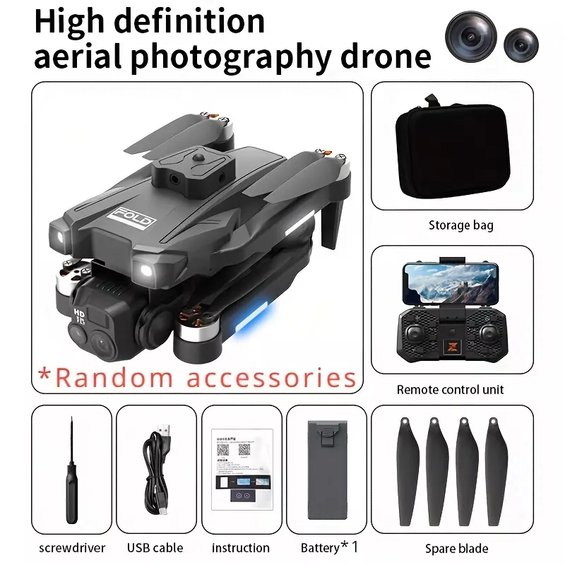 New Models YK8 Drone Professional Camera Dual Camera Obstacle Avoidance Brushless Power RC Drone Foldable Toys UAV Gifts