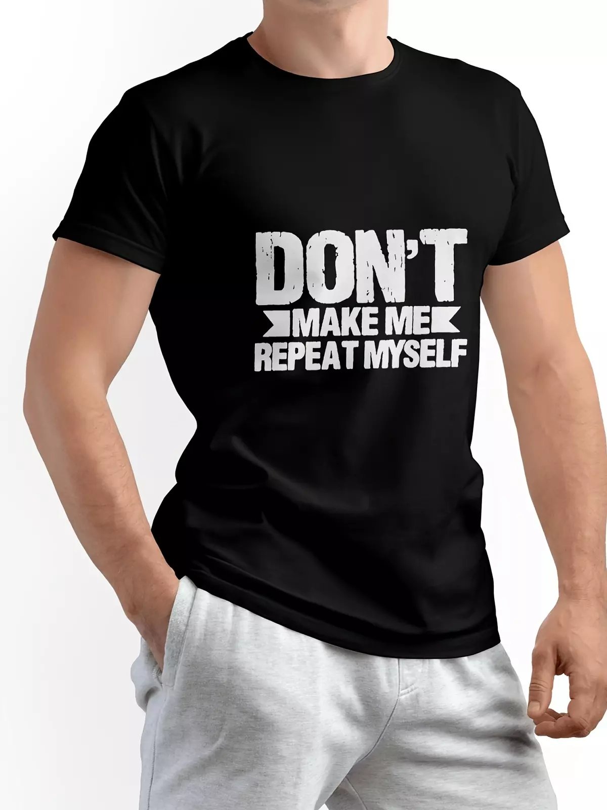 Casual Fashion T-shirt For Men Graphic Print Short Sleeve Tees  Tops, Men's Clothing-White