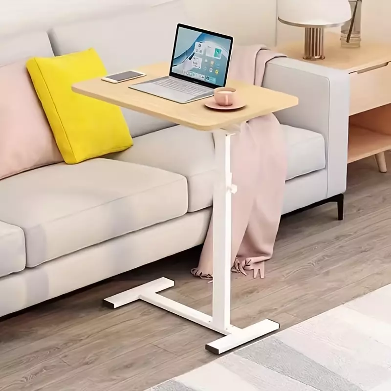Computer Desk, game desk, home desk and storage, small desk stand desk, adjustable height, portable country desk, adjustable storage, white, brown, folding-40 x 60-White