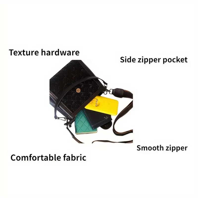 Letter Pattern Casual Shoulder Bag, PU Leather Versatile Crossbody Bag, Simple Design Satchel Bag