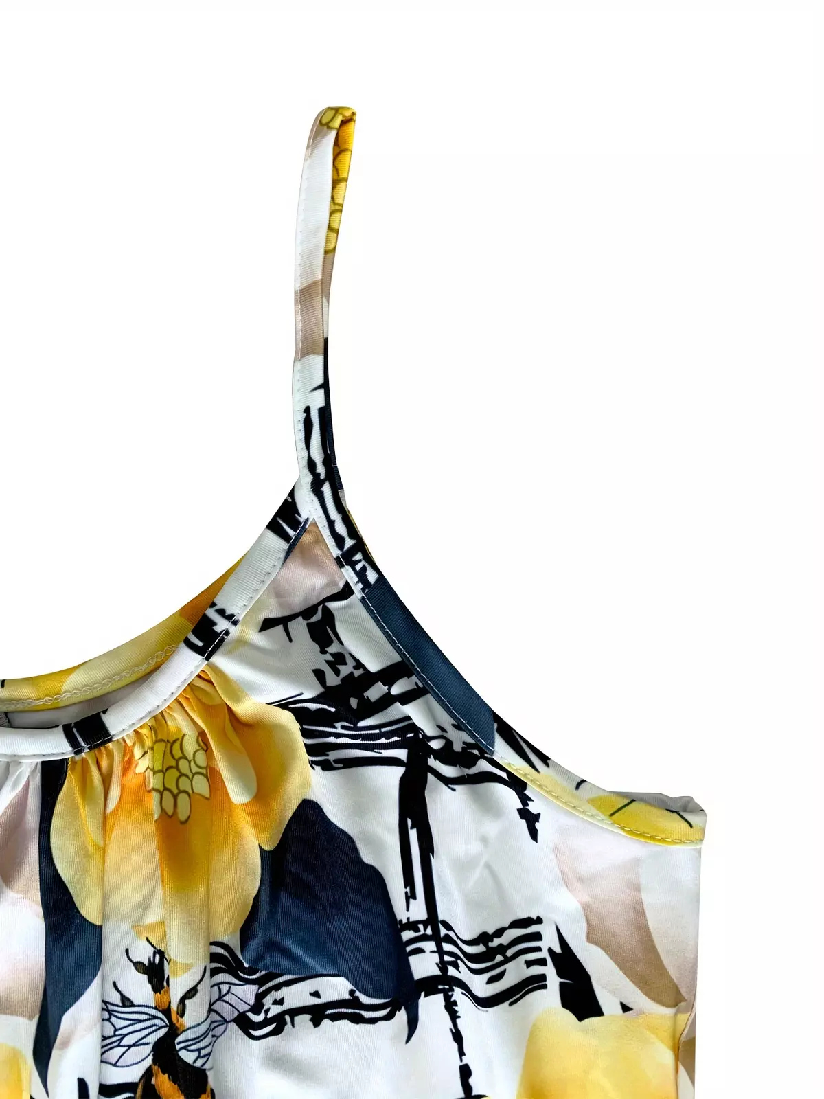 Dual Pockets Floral Print Cami Romper Jumpsuit, Casual Sleeveless Romper Jumpsuit, Women's Clothing