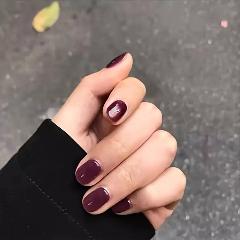 576pcs Short Square Press On Nails, 24 Color Fake Nails,Full Cover False Nails For Women And Girls