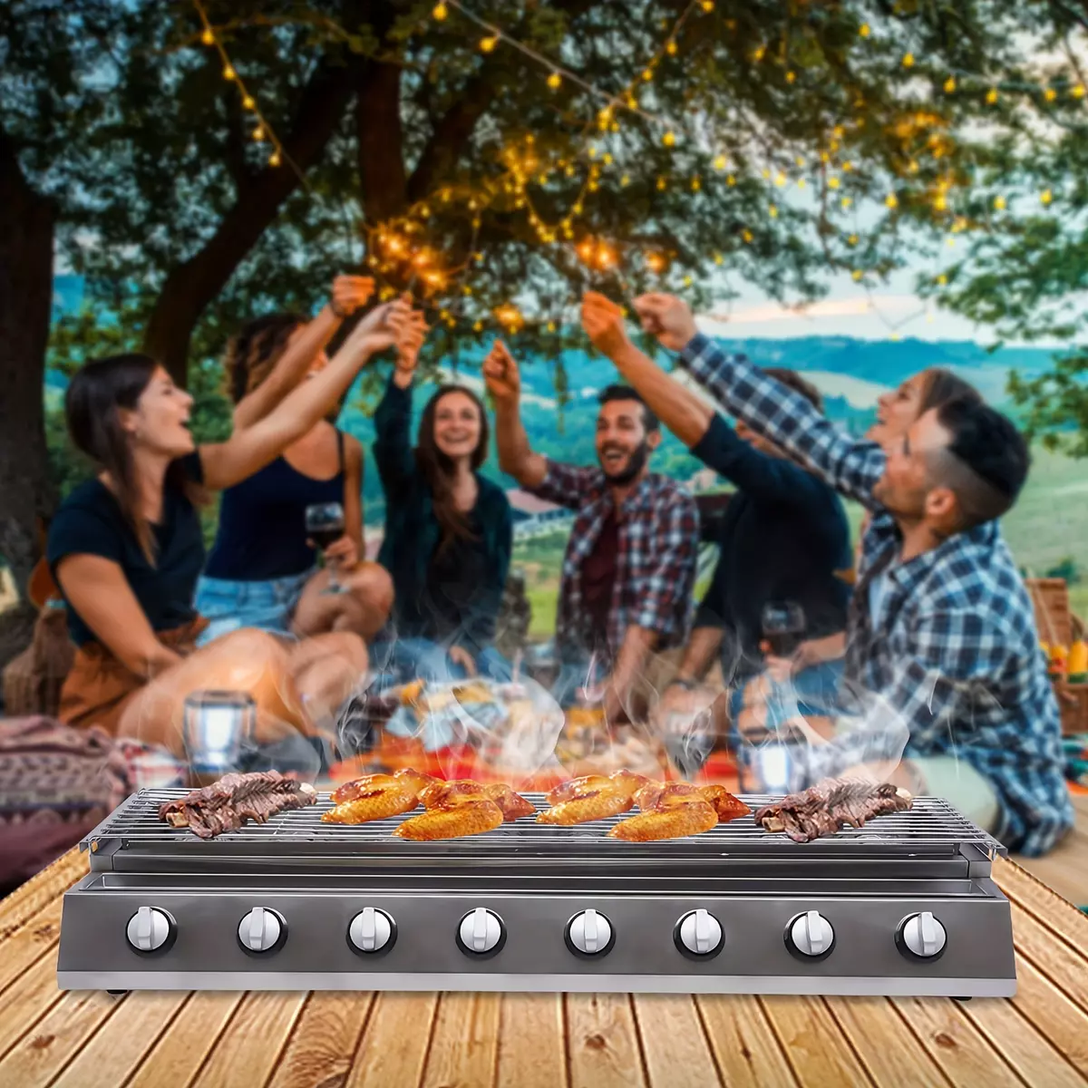 BBQ Gas Grill Used in Restaurants Barbecue Restaurants Food Stalls Buffets Snack Bars Seafood Restaurants Canteens Chain Shops and Other Places to Prepare Delicious Barbecues