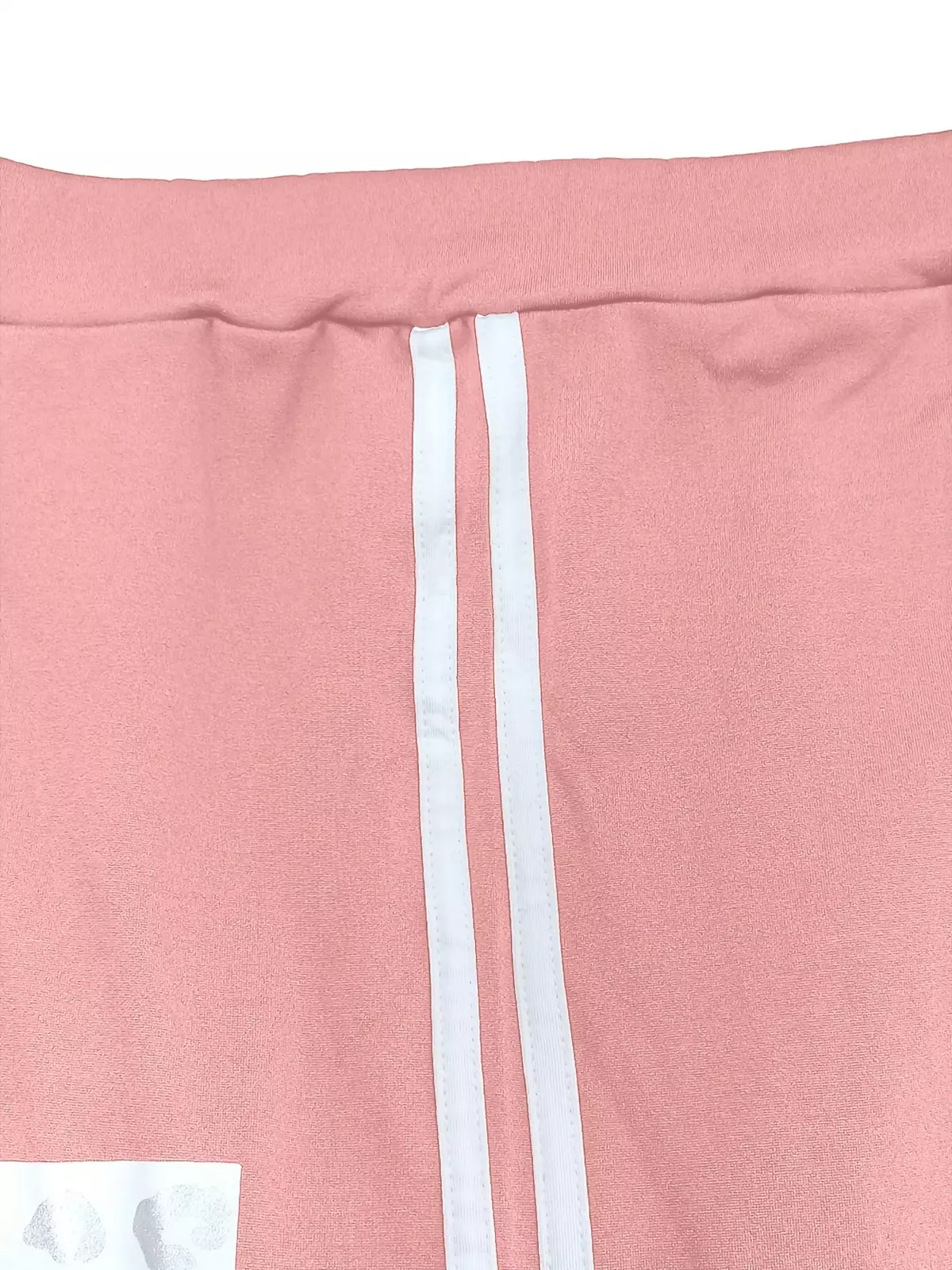 Casual Letter Print Two-piece Set, Short Sleeve T-shirt & Side Striped Pants Outfits, Women's Clothing-Burgundy