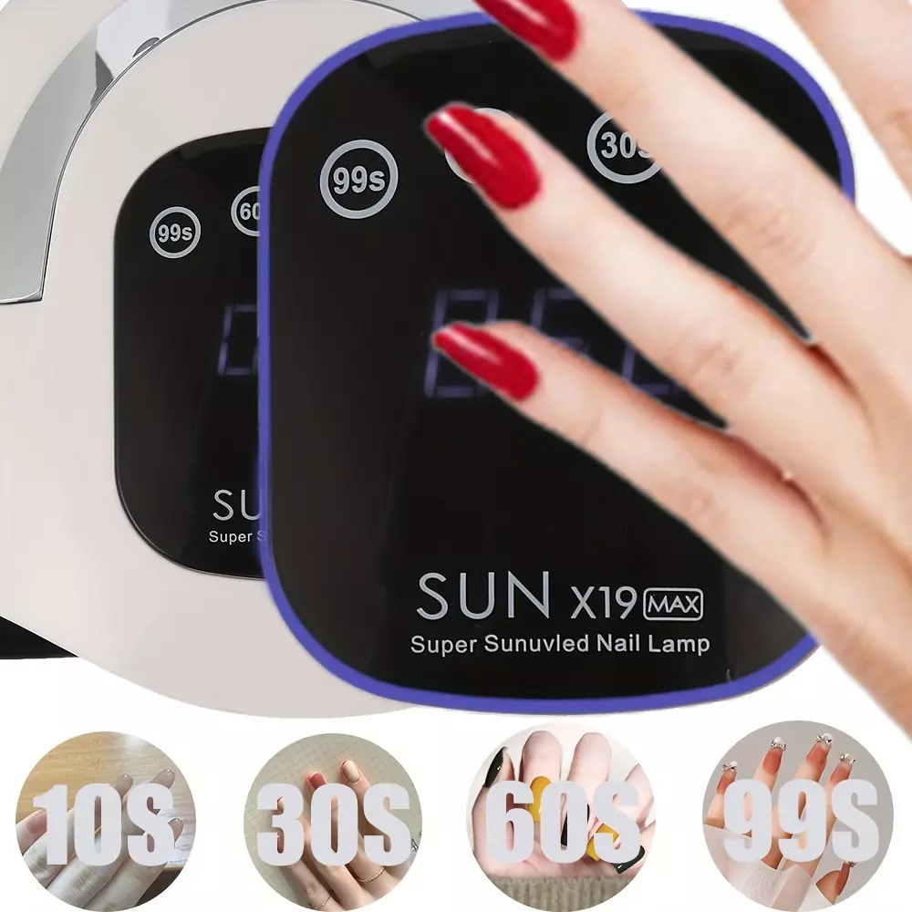 Tfscloin Portable 320W Fast-Dry Nail Lamp: Sensor-Activated Manicure Phototherapy, Handle Design, US Plug
