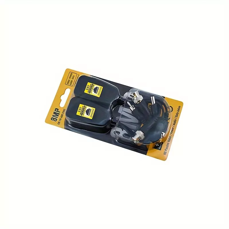 Pairs 8MP/4K Passive HD BNC Video Power Audio Balun Transceiver Transmitter Via UTP RJ45 Cable AHD/TVI/CVI/CVBS Cable Connectors for 720P/960P/1080P/3MP/5MP/8MP Security Cameras
