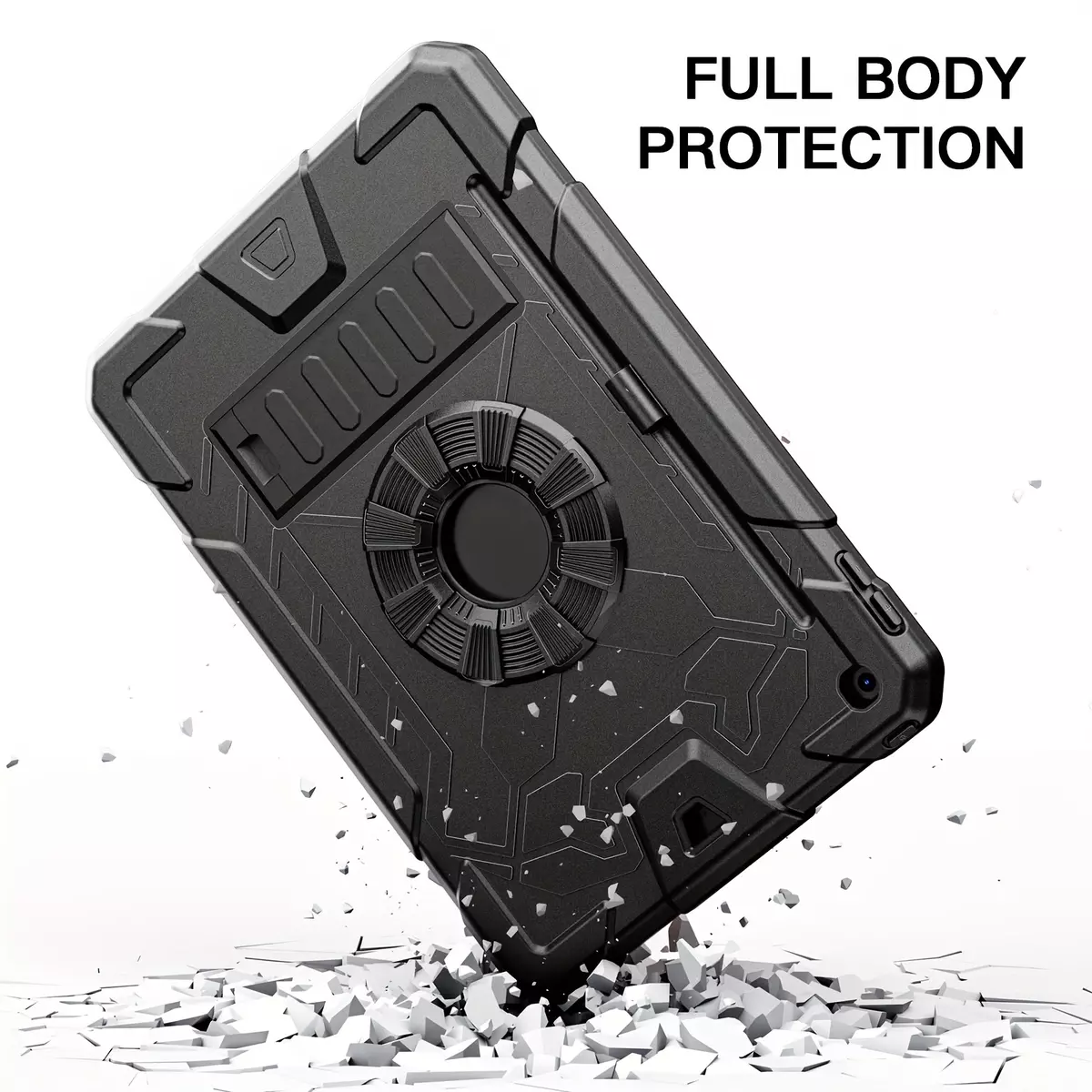 Case For IPad 9, IPad 8, IPad 7, IPad 10.2 In. Case 2021/2020/2019, Heavy Duty, Shock-resistant Case With Bracket, IPad Case-Greed White