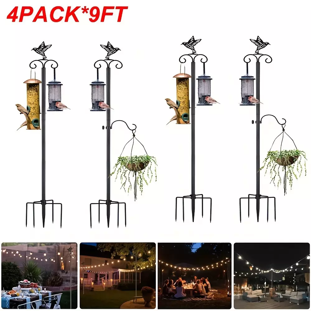 2/4/6/8 packages of stainless steel string light poles for outdoor decoration wedding garden