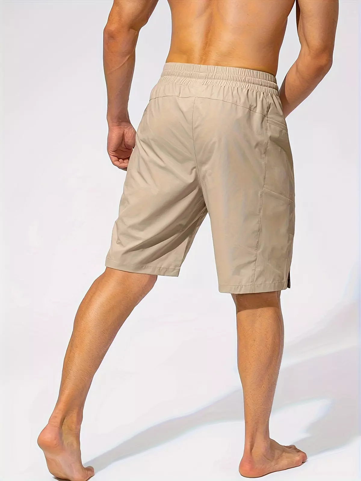 Plus Size Men's Shorts For Summer Outdoor Sports-Burgundy