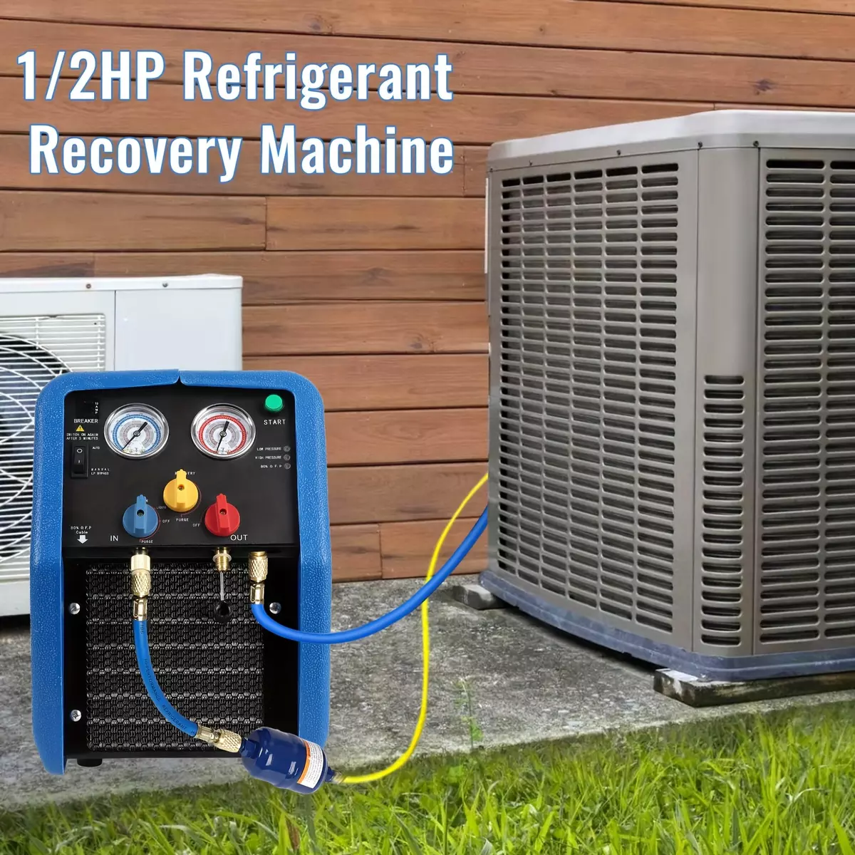 LINGSTAR Acekool Refrigerant Recovery Machine Portable 1/2HP 1HP 110V Ac Refrigerant Recycling Machine Automotive Hvac 558psi Refrigerant Recovery Unit Air Conditioning Repair Tool