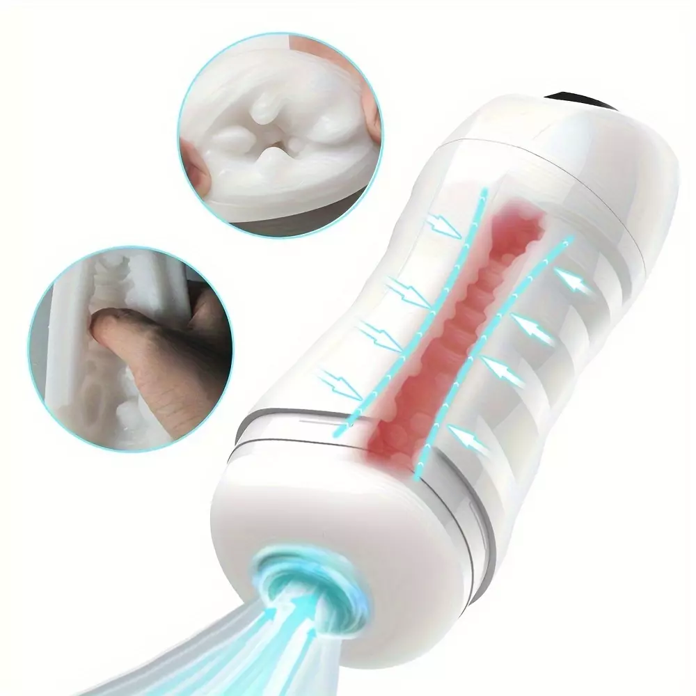 1pc Automatic Male Masturbater HandsFree Sucking Male Mastubator Vibration Stroker Men Toy Blowjob Masturbation Equipment Machine