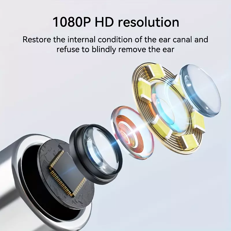 "Safe Ear Cleaning at Home: 4.3"" HD Display, Recording Endoscope Tool, Rechargeable Battery - Easy and Effective"
