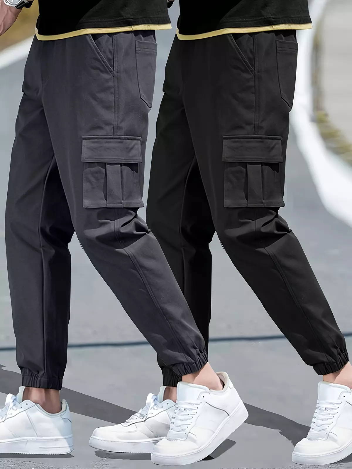 Two cargo pants for men-Army green, khaki