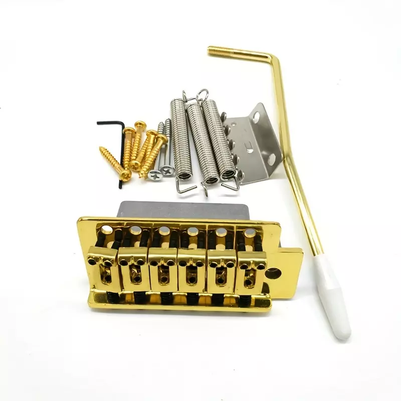 Upgrade Your Strat Guitar with This 6-String Bridge Saddle Tailpiece - Standard Guitar Accessories-Silvery