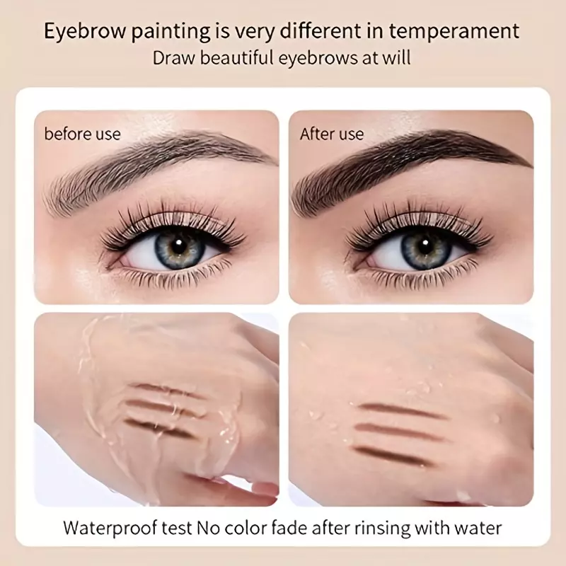 Double Head Eyebrow Pencil Long Lasting Waterproof 5 Colors Ultra Fine Triangle Eye Brow Pen-02#Light Coffee